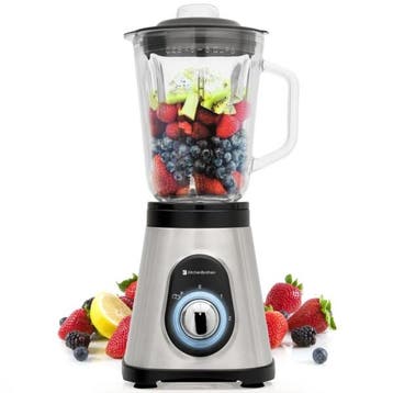KitchenBrothers Smoothie Blender  1.5 Liter  Glazen Kan  ..., Verzenden, Nieuw