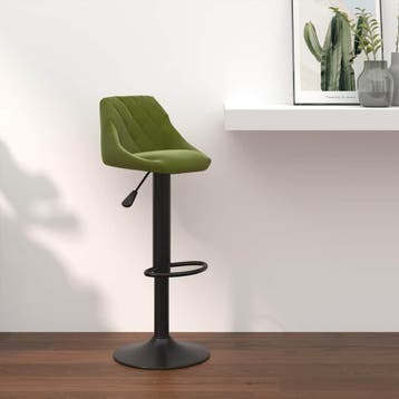 vidaXL Barkruk fluweel lichtgroen, Verzenden, Nieuw