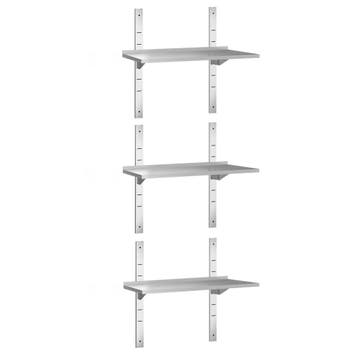 GGM Gastro | 3-laags RVS wandplank PREMIUM - 1000x300mm |, Verzenden, Nieuw in verpakking, RVS Meubilair