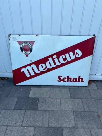 Medicus Schuh – XXL Emaille Reclamebord – Duits Schoenenmerk