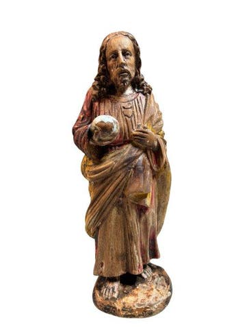 sculptuur, Salvator El mundo / 1780-1820 - 30 cm - Hout -