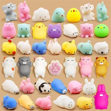 50 Stuks Mochi Squishies Kawaii Dieren 3-5 cm, Verzenden, Nieuw