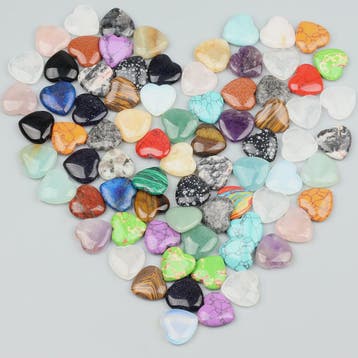 Hartvormige Kristalstenen Mix - Decoratie & Healing (10/20/3, Verzenden, Nieuw