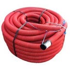 Kabelbeschermingsbuis flex 200mm Rood+ trekkoord R25m, Doe-het-zelf en Verbouw, Buizen en Afvoer, Ophalen of Verzenden, Nieuw