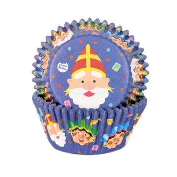 Cupcake Vormpjes HoM Sint en Piet 50x33mm. 48st., Verzenden, Nieuw