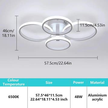 LED plafondlamp 48W rond koelwit design, Huis en Inrichting, Verzenden, Nieuw