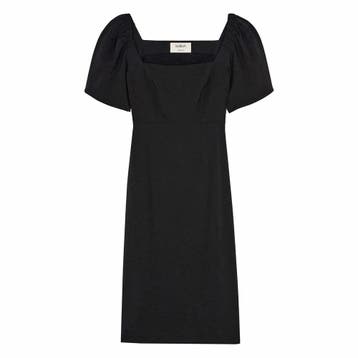 Ba&sh • zwarte midi jurk Romea • 32 (0), Kleding | Dames, Jurken, Verzenden, Zwart, Nieuw, Ba&sh