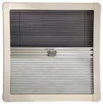 Horrex Rechte Duo Plissé R5000 Crèmewit 524x534, Caravans en Kamperen, Camper-accessoires, Ophalen of Verzenden, Nieuw