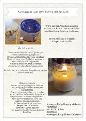 DIY Werkbeschrijving Wood Wick, Ophalen of Verzenden, Nieuw