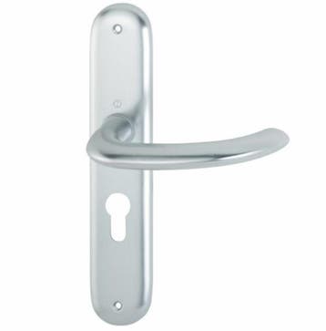 Hoppe deurklink Marseille op schild PC55 aluminium F1, Doe-het-zelf en Verbouw, Deuren en Horren, Verzenden, Nieuw