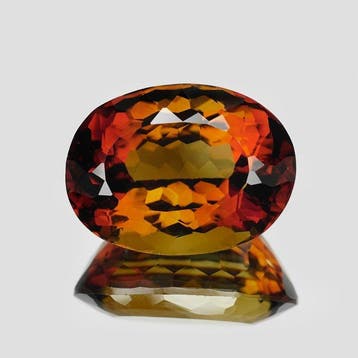1 pcs Oranje, Geel Topaas - 54.09 ct - nternational Colored, Nieuw