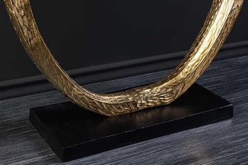 Handgemaakte wandtafel OMEGA 80cm zwart marmer goud metaal -, Huis en Inrichting, Tafels | Sidetables, Ophalen of Verzenden, Nieuw