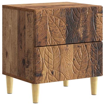 vidaXL Nachtkastje Oud hout 43 x 34,5 x 48 cm Bewerkt hout, Minder dan 45 cm, Verzenden, Nieuw, Minder dan 55 cm