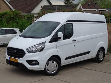 Ford Transit Custom 2.0 TDCI L2H2 Euro 6, Stof, Gebruikt, Wit, Dealer onderhouden