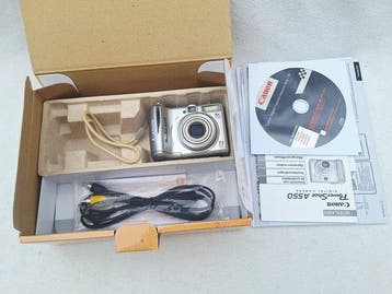 Canon PowerShot A550 (PC1230) met zoom 5.8-23.2 mm Digitale, Audio, Tv en Foto, Fotocamera's Digitaal, Nieuw