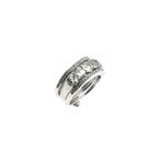 Tirisi witgouden ringen set met aquamarijn en diamanten;..., Sieraden, Tassen en Uiterlijk, Gebruikt, Overige kleuren, Ophalen of Verzenden