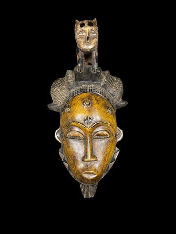 Masker - Baule - Ivoorkust (Zonder minimumprijs), Antiek en Kunst, Kunst | Niet-Westerse kunst