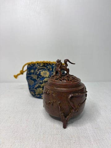 Japanse bronzen wierookbrander door meester Miyoshi Sanji –