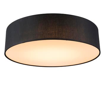 Plafondlamp zwart 40 cm incl. LED - Drum LED, Verzenden, Nieuw