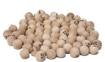 Lotto kien ballen 90 stuks hout (25 mm) | Engelhart -, Verzenden, Nieuw
