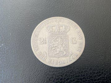 Nederland. Willem III. 2 1/2 Gulden 1850 (Zonder, Postzegels en Munten, Munten | Nederland