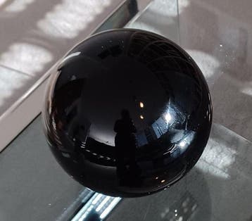 Obsidiaan Bol - Hoogte: 153 mm - Breedte: 153 mm- 5.1 kg -, Verzamelen