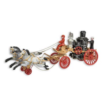 A CAST IRON HORSE DRAWN STEAM PUMPER (Beeldjes - Decoratie), Verzenden, Nieuw