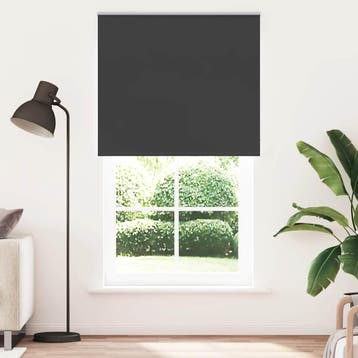 vidaXL Rolgordijn verduisterend 130x210 cm stofbreedte 126,6, Verzenden, Nieuw, Zwart