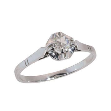 Zonder minimumprijs - Ring - 18 karaat Witgoud - Diamant -, Nieuw