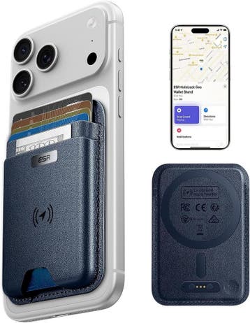 ESR MagSafe Wallet Donkerblauw | Tweedekansje | OP=OP, Ophalen of Verzenden, Zo goed als nieuw, IPhone 14 Pro Max, Hoesje of Tasje