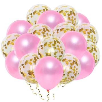 VSE luxe confetti ballonnen 20 stuks licht roze, Ophalen of Verzenden, Nieuw