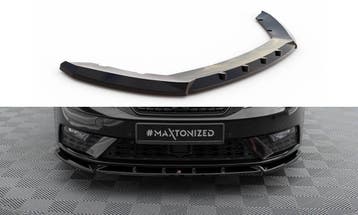 Voorspoiler V.1 Seat Leon 5F FL Maxton Glans Zwart, Ophalen of Verzenden, Nieuw
