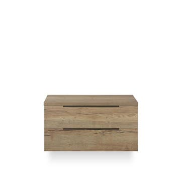 Seville Badmeubelset 100 cm - Wastafel Blad Natuur Eiken, Ophalen of Verzenden, Nieuw