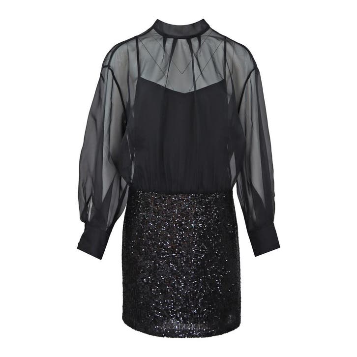 Nenette • zwarte jurk Atlantico • 36 (IT42), Kleding | Dames, Jurken, Zwart, Nieuw, Maat 36 (S), Verzenden