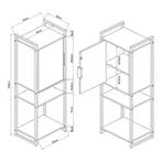 Badkamerkast Namsskogan kolomkast 115x35x25 cm walnootkleuri, Huis en Inrichting, Badkamer | Badkamermeubels, Verzenden, Nieuw