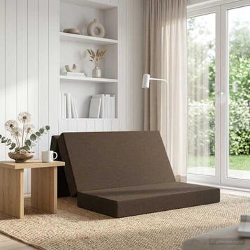 vidaXL Vouwbare Bankbed 140 x 67 x 45 cm Taupe, Verzenden, Nieuw