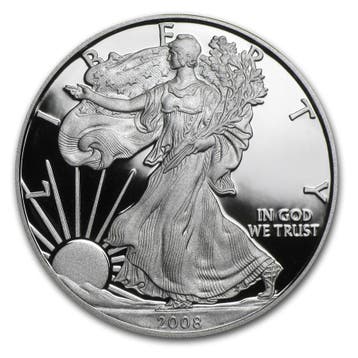 American Silver Eagle 1 oz - 2008 Proof, Postzegels en Munten, Munten | Amerika, Verzenden, Midden-Amerika, Losse munt, Zilver