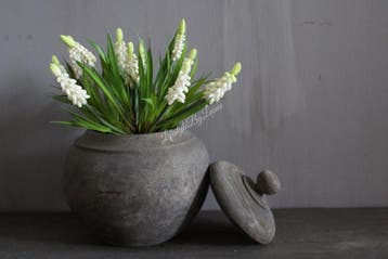 LUKSA houten pot / kruik met deksel Abdul 20 x 20 cm, Huis en Inrichting, Woonaccessoires | Vazen, Ophalen of Verzenden, Nieuw