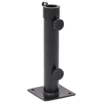 vidaXL Parasolvoet voor Ø38/48 mm stok staal matzwart, Verzenden, Nieuw, Parasolvoet