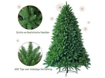 Coast Kunstkerstboom - PVC Naalden - 225 cm - Groen, Verzenden, Nieuw