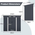 LIVSK Tuinschuur Fietsgarage - Verzinkt Staal - Schuin Dak m, Verzenden, Nieuw