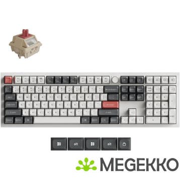 Keychron Q6 Ultra Wit Silk POM Red Switch Draadloos, Verzenden, Nieuw, Keychron