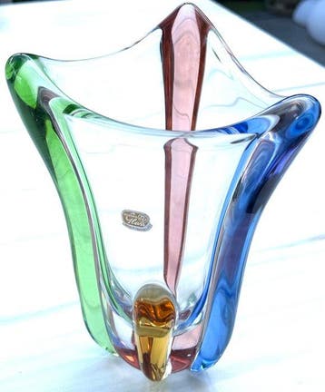 František Zemek - Vaas - Glas-in-lood - Rhapsody vaas +