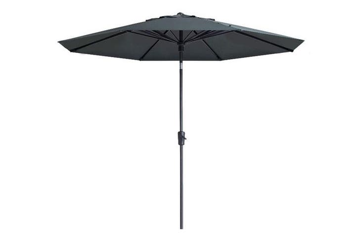 Madison Paros 2 luxe stokparasol - 300 cm. - Grey, Tuin en Terras, Parasols, Stokparasol, Nieuw, Kantelbaar, Verzenden