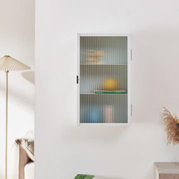 Wandkast Zundert 60x35x15 cm wit [en.casa], Verzenden, Nieuw