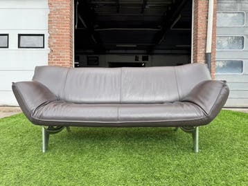 LEOLUX Tango bank relax design 3 zit bankstel bruin leer, Huis en Inrichting, Design, Driepersoons, Rechte bank, Leer