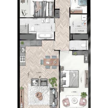 Appartement in Leiden gevonden voor €1775,- pm, Huizen en Kamers, Huizen te huur, Direct bij eigenaar, Leiden, Appartement, Zuid-Holland