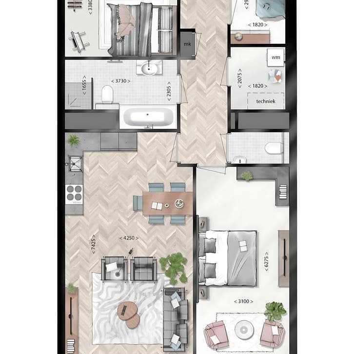 Appartement in Leiden gevonden voor €1775,- pm, Huizen en Kamers, Huizen te huur, Direct bij eigenaar, Zuid-Holland, Appartement