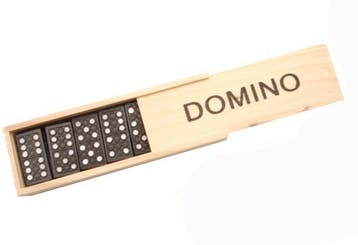 Domino Spel In Houten Kist | LG-IMPORTS - Gezelschapsspellen, Hobby en Vrije tijd, Gezelschapsspellen | Bordspellen, Verzenden