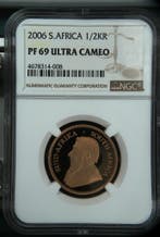 Gouden 1/2 oz Krugerrand 2006 PF69 Ultra Cameo NGC, Verzenden, Zuid-Afrika, Losse munt, Goud
